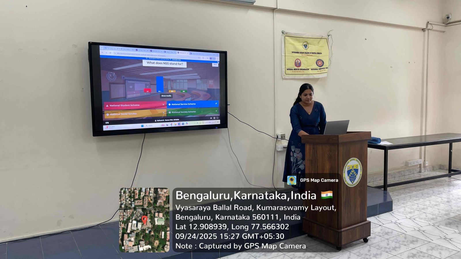 Students participating in the NSS Day quiz